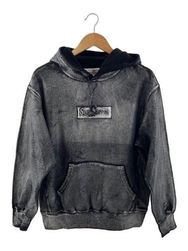 Supreme Felpa con Cappuccio 24SS MM6 Foil Box Logo Felpa con Cappuccio S Cotone Grigio Usata
