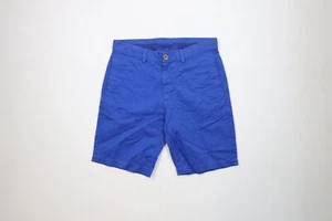 Robert Graham Mens 30 Faded Above Knee Golf Golfing Chino Shorts Cotton Blue - Picture 1 of 13