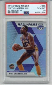 2019 MOSAICO PANINI ARGENTO PRIZM #285 WILT CHAMBERLAIN LAKERS PSA 10 POP 5 RARO - Foto 1 di 2