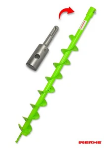 Taladro de tierra WERHE para taladro con adaptador SDS Plus ⌀80 mm, 80 cm de longitud - Imagen 1 de 8