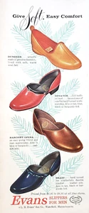 PRINT AD Evans Slippers for Men 1960 5x13 Dundeer Senator Braid Christmas - Picture 1 of 1