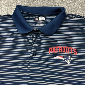 New England Patriots Shirt Men XL Blue NFL Football Polo Golf Collared Work - Picture 1 of 9