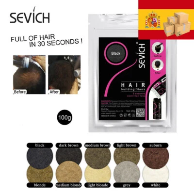 FIBRAS CAPILARES / 100 gr Bolsa recarga / Refill bag/ TODOS LOS COLORES/ SEVICH.