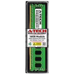 A-Tech 16GB 1Rx4 PC4-21300R DDR4 2666MHz ECC REG 288-Pin RDIMM Server Memory RAM - Picture 1 of 7