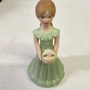 Enesco Growing Up Birthday Girls Brunette Vintage 1982 - Picture 1 of 7