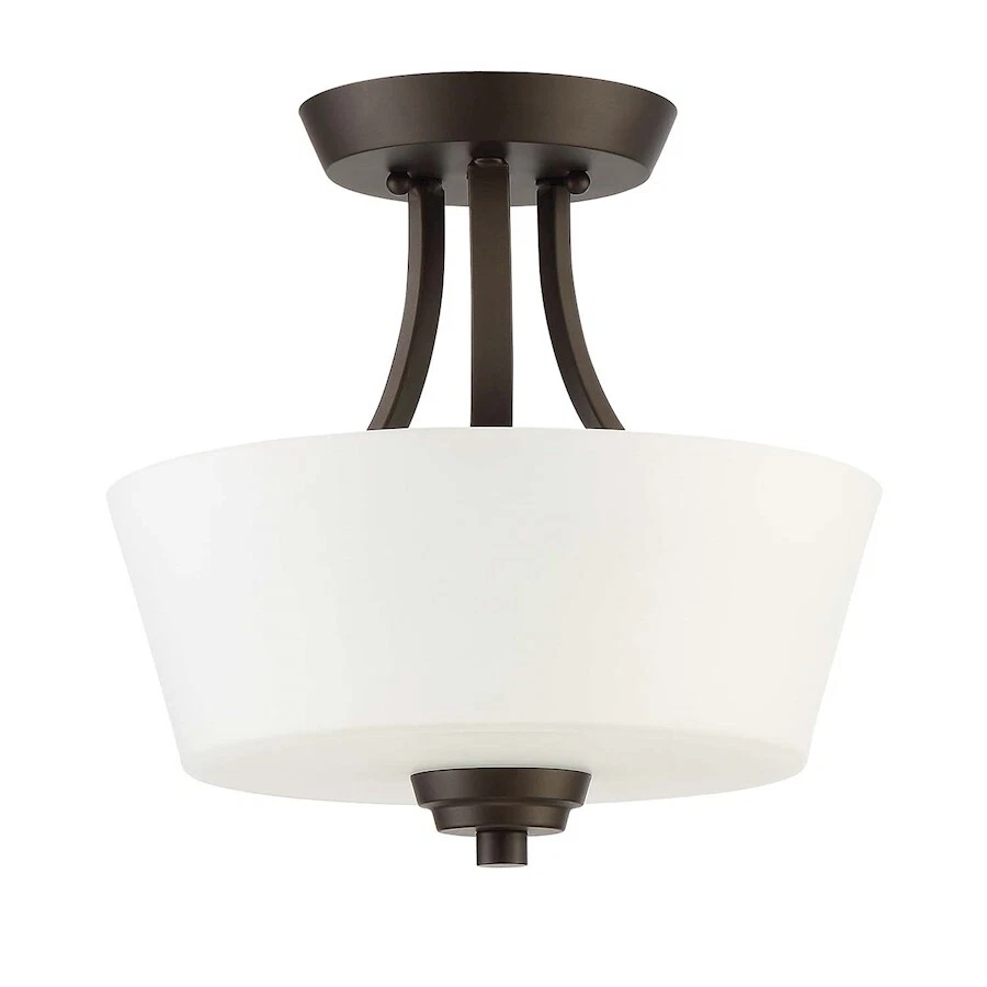 Craftmade Grace 2 Lt Convertible Semi Al ras, Espresso con White Frost - 41952-ESP Foto 1 de 1