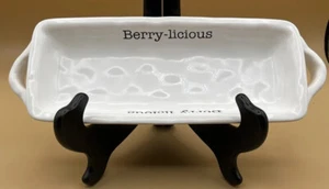 MUDPIE BERRY LUCIOUS CERAMIC RECTANGULAR DOUBLE HANDLE TRAY/PLATTER 12” - Picture 1 of 5