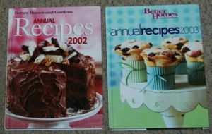 Lot 2 2002 2003 Better Homes & Gardens Annual Recipes HC Cookbooks - Picture 1 of 6