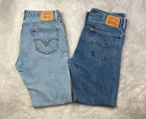Levis 505 Jeans Denim Blau Hose 36x34 2 Stück (gewaschen) - Bild 1 von 9