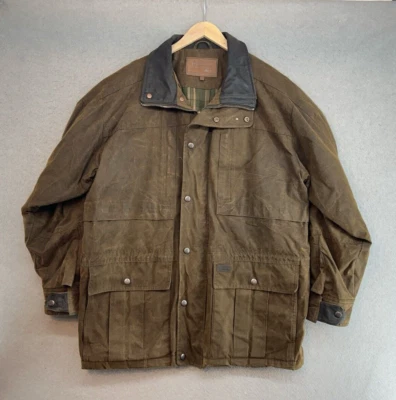 Chaqueta Outback Trading Company Cazador de Ciervos Para Hombres XL Marrón Cera Piel Aceitera Aislada Foto 1 de 4