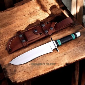 15" Handmade D2 Steel Blade Viking Iron-Side Combat Hunter Bowie Knife | Camping - Picture 1 of 6
