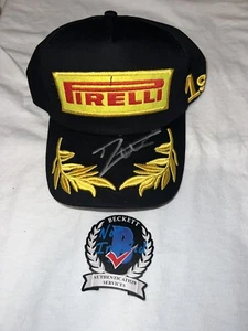 Jacques Villeneuve Signed Pirelli Podium Hat 1997 Formula 1 Champion Beckett - Picture 1 of 3