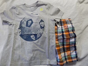 NWT 4 4T CRAZY 8 by GYMBOREE TOTALLY TROPICAL SKULL TOP & SHORTS - Picture 1 of 3