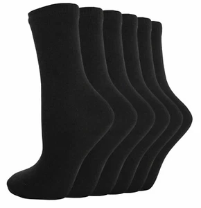 Lote de calcetines negros para hombre 3, 6, 12 pares de calcetines ricos en algodón para hombre - Imagen 1 de 3