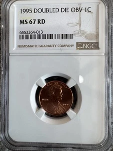 1995 Double Die OBV 1c NGC MS67 RD - Picture 1 of 2