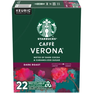 Starbucks Caffè Verona, café tostado oscuro Keurig K-Cup cápsulas, 22 unidades - Imagen 1 de 12