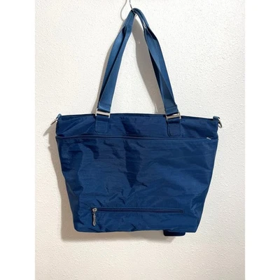 Bolsa tote Baggallini azul marinho feminina para laptop Boulevard grande, acolchoada, sem alça de ombro - Imagem 1 de 4