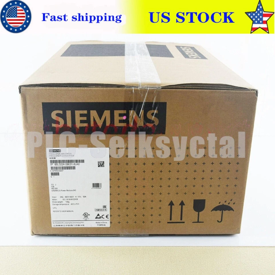 New Siemens 6SL3224-0BE31-8UA0 G120 PM 240 Power Module 6SL3 224-0BE31-8UA0 - Image 1 of 1