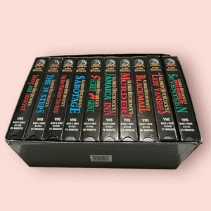 Alfred Hitchcock 10 Filmklassiker Box Set VHS Video Horror Thriller Vintage - Bild 1 von 4