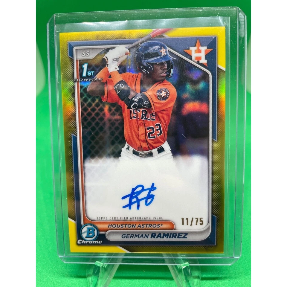 2024 Bowman #CPA-GR German Ramirez Yellow Auto /75 Houston Astros Prospect - Image 1 of 2