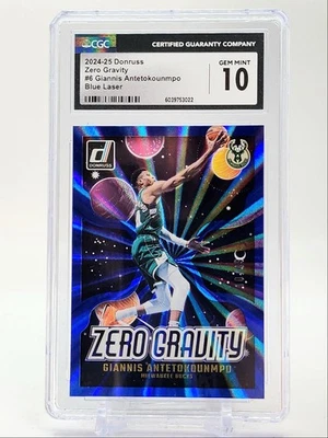 GIANNIS ANTETOKOUNMPO 2024-25 DONRUSS 0 Gravity 蓝色激光器 /49 CGC 10 Q2563 — 第 1/2 张图片