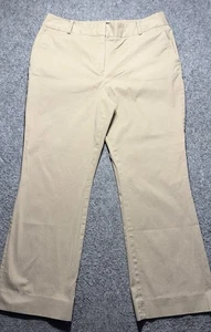 Pantalones para mujer Talbots Heritage talla 14 marrón caqui pierna recta elástica - Imagen 1 de 14
