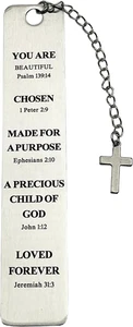 Bible Bookmarks Book Markers, Metal Christian Bookmark Gift Accessories (Psalm 1 - Imagen 1 de 2