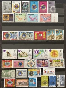 WORLD MIX 61 LIONS CLUBS INTERNATIONAL STAMPS Fine Used. - Picture 1 of 2