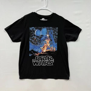 Star Wars T-Shirt Men’s L Black New Hope Poster Graphic Lucasfilm Tee - Picture 1 of 5