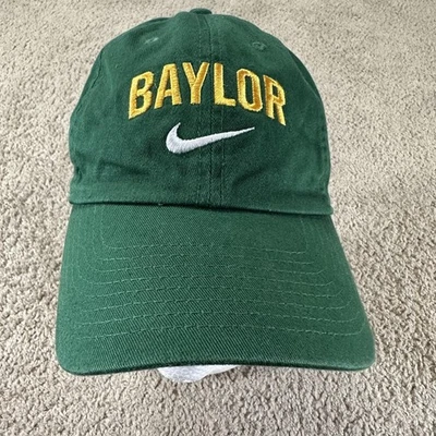 Baylor Bears Hat Cap Strap Back Mens One Size Green NCAA Soccer Dri-FIT Nike - Image 1 of 4