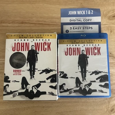 John Wick: 2-Film Collection (Blu-ray/DVD, 2018, 4-Disc) Authentic US Release - Image 1 of 4