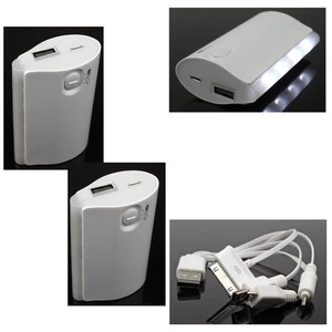 2 CHARGEUR DE BATTERIE PORTABLE USB BLANC NOKIA LUMIA 920 1020 HTC ONE X Z10 - Photo 1 sur 1