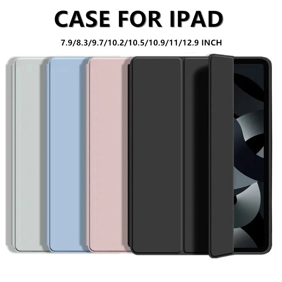 Case Cover Apple iPad Air 1 2 3 4 5 6 7 8 9 10.2 9.7 Smart Mini Pro 10.5 10.9 11 - Image 1 of 4