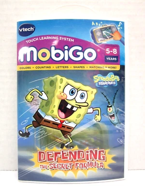 Vtech MobiGo Spongebob SquarePants Defending the Secret Formula Learning 5-8 New - Image 1 of 4