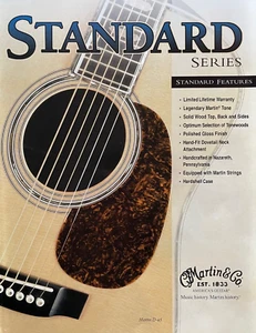 Original 2003 Martin Standard Series Acoustic Guitar Color Brochure Catalog - Picture 1 of 1