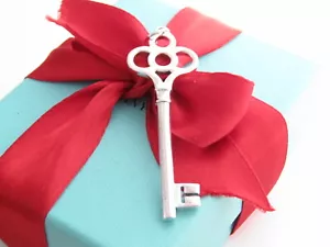 Auth Tiffany & Co. Silver Crown Key Pendant For Necklace Bracelet - Picture 1 of 5