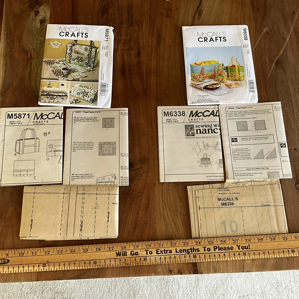 McCalls Sewing Pattern Nancy Zieman Carriers Hot Pad Picnic Totes M6338