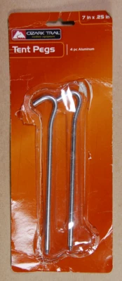 Clavijas de aluminio para tienda Ozark Trail (juego de 2 clavijas) TP-001 tamaño: 7" x 0,25" Foto 1 de 3