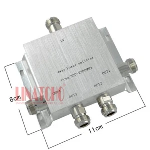 GSM 3G WCDMA Signal Repeater 800-2500MHz Divider 4 Ways Antennas Power Splitter - Picture 1 of 10