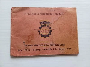 MV Agusta 175 C.S. Sport 1956 Bedienungsanleitung Wartung Originalheft - Bild 1 von 8