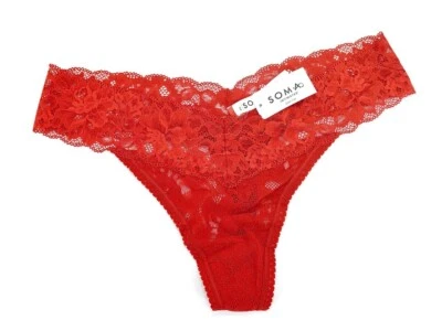 Soma Intimates Embraceable Allover Lace Thong ~Home At Last~ Size: L [NWT] - Image 1 of 4