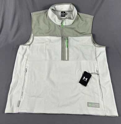 Under Armour Golf Vest Microfleece Maxx Full Zip 3XL Gray Polyester NWT MSRP $80 - Image 1 of 4