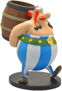 Asterix et Obélix statuette Obélix et son Tonneau collectible figure barrel 134 - Imagen 1 de 2