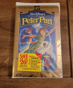 Walt Disney’s Peter Pan VHS, 1998 45th Anniversary Limited Edition Neu Sealed  - Bild 1 von 6