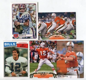 Lote de 5 tarjetas de fútbol americano Jim Kelly HOF BUFFALO BILLS MIAMI HURRICANES (LOTE 17) - Imagen 1 de 1
