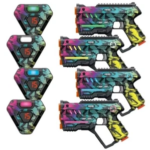 Juego de 4 etiquetas láser, juego de etiquetas Lazer para niños juego en interiores y exteriores, ideas de regalo - Imagen 1 de 5