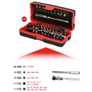 KS TOOLS 1/4" CLASSIC Bit-Satz, 31-tlg. Gelenk knarre , Problemlöser - Picture 1 of 9