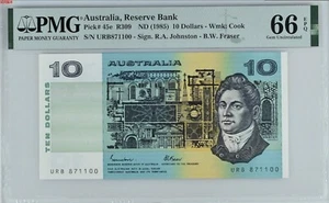 Australia, P45e ,ND (1985) ,10 Dollars, PMG 66EPQ - Picture 1 of 2