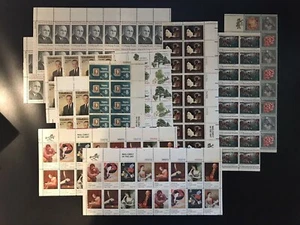 196 U S MINT STAMPS 11 SHEETS (16 /SHEET) #1487 1766 1563 1474 1499 1503 813  - Picture 1 of 11