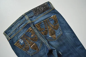 *483 NEU FAITH Damen Marken Hüft Jeans Hose FAITH JEAN MAJESTY GRUNGE W25 L34 - Bild 1 von 4